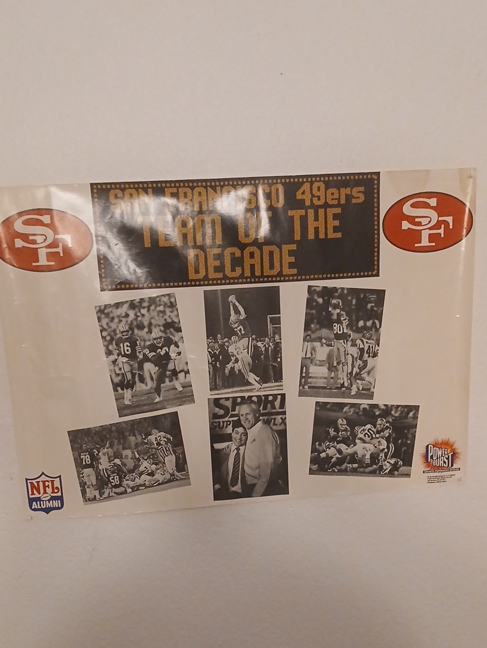 NFL San Francisco 49ers Vintage Team Montage Poster - Red, Gold, Black 28 X 20